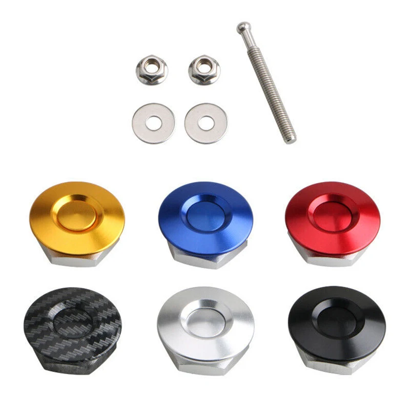 

2 Pieces Car Bumper Latch Kit Car Accessories 30mm Push Button Quick Release Hood Lock Clip Bonnet Pins