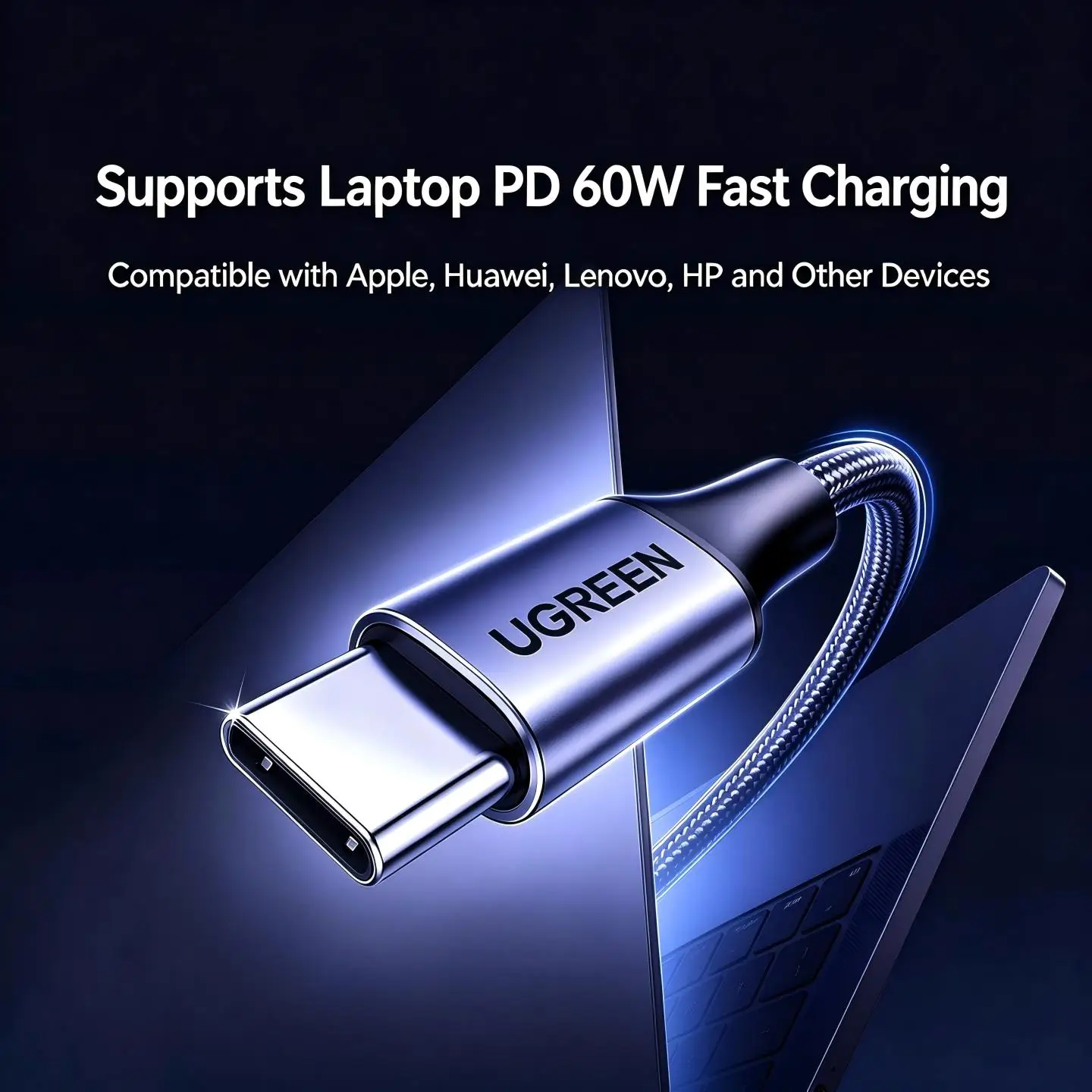 UGREEN – kabel USB typu C – typu C, 60 W, 100 W, szybkie ładowanie PD, kompatybilny z Apple iPhone 18, 17, iPad, Macbook, ładowarka USB-C, do urządzeń Android, krótki i długi. — zdjęcie produktu 4