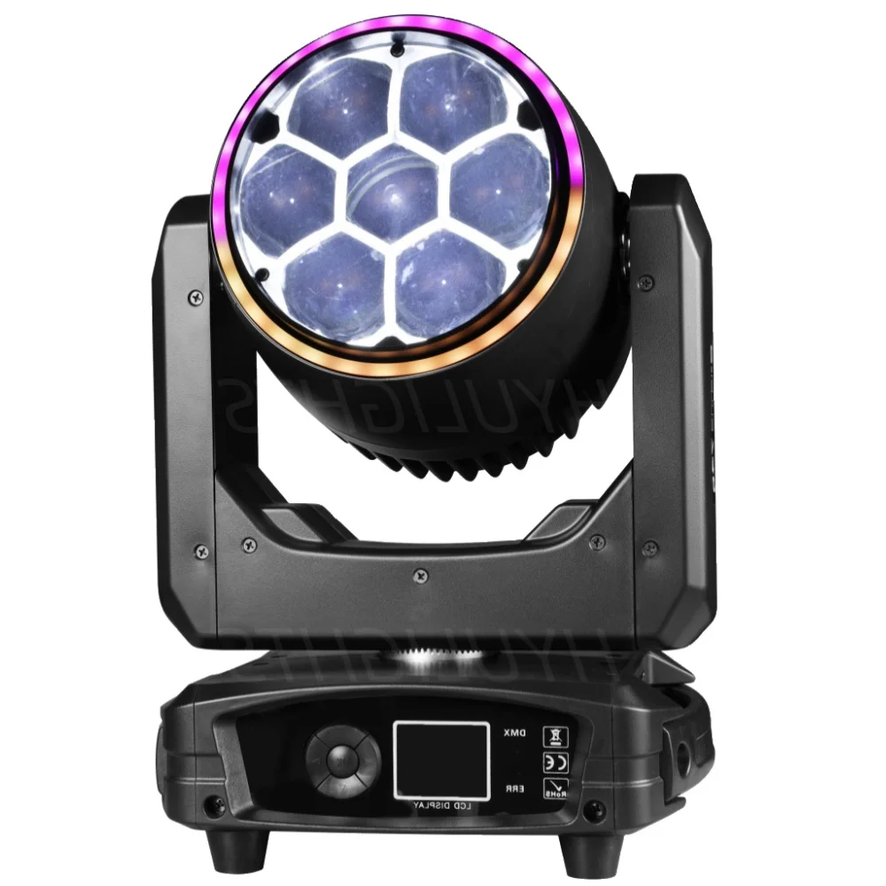 

7X40W Rgbw 4in1 Led Spotlight Wash/Beam /Zoom, Professionele Dj/Bar Verlichting Grote Bee Eye Moving Head Disco Strobe Podiumver