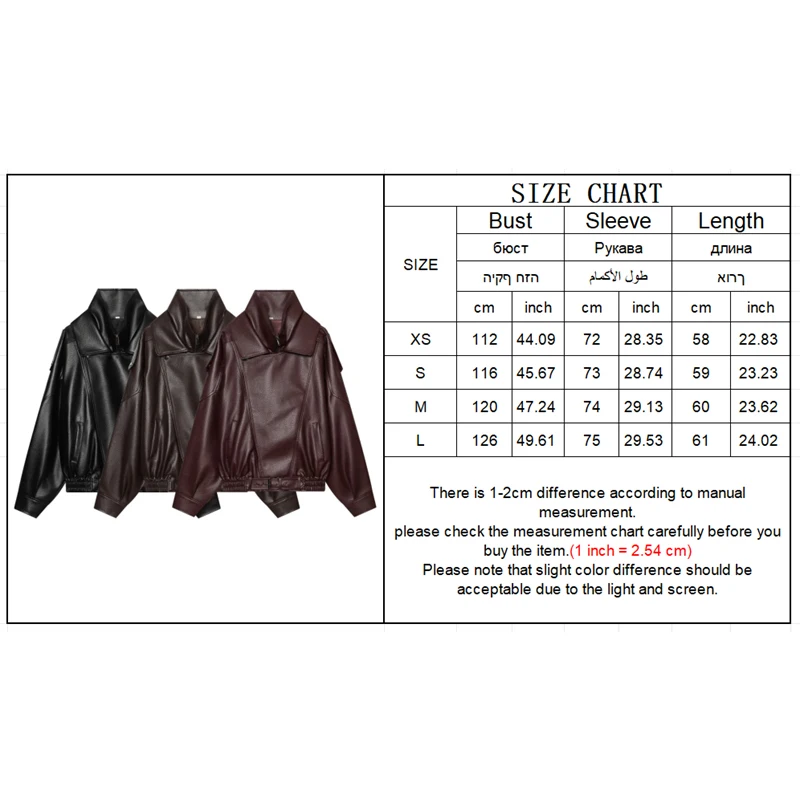 Guobioziy Women's Casual Loose Leather Jacket 2026 Spring-Autumn Edition French Fashion Trendy Punk Motorcycle Street Style