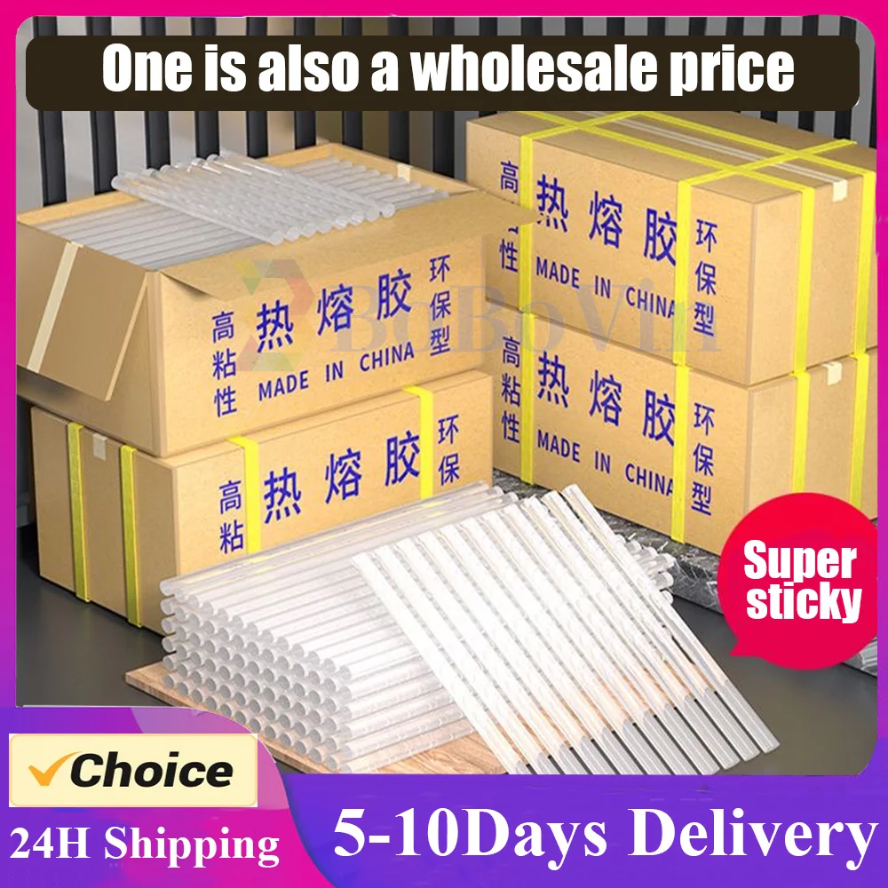 50 100 Pack Hot Glue Sticks, 11x300mm High Adhesive Multipurpose for Kid Adult DIY Art Craft Gluing Repairing Festival Home