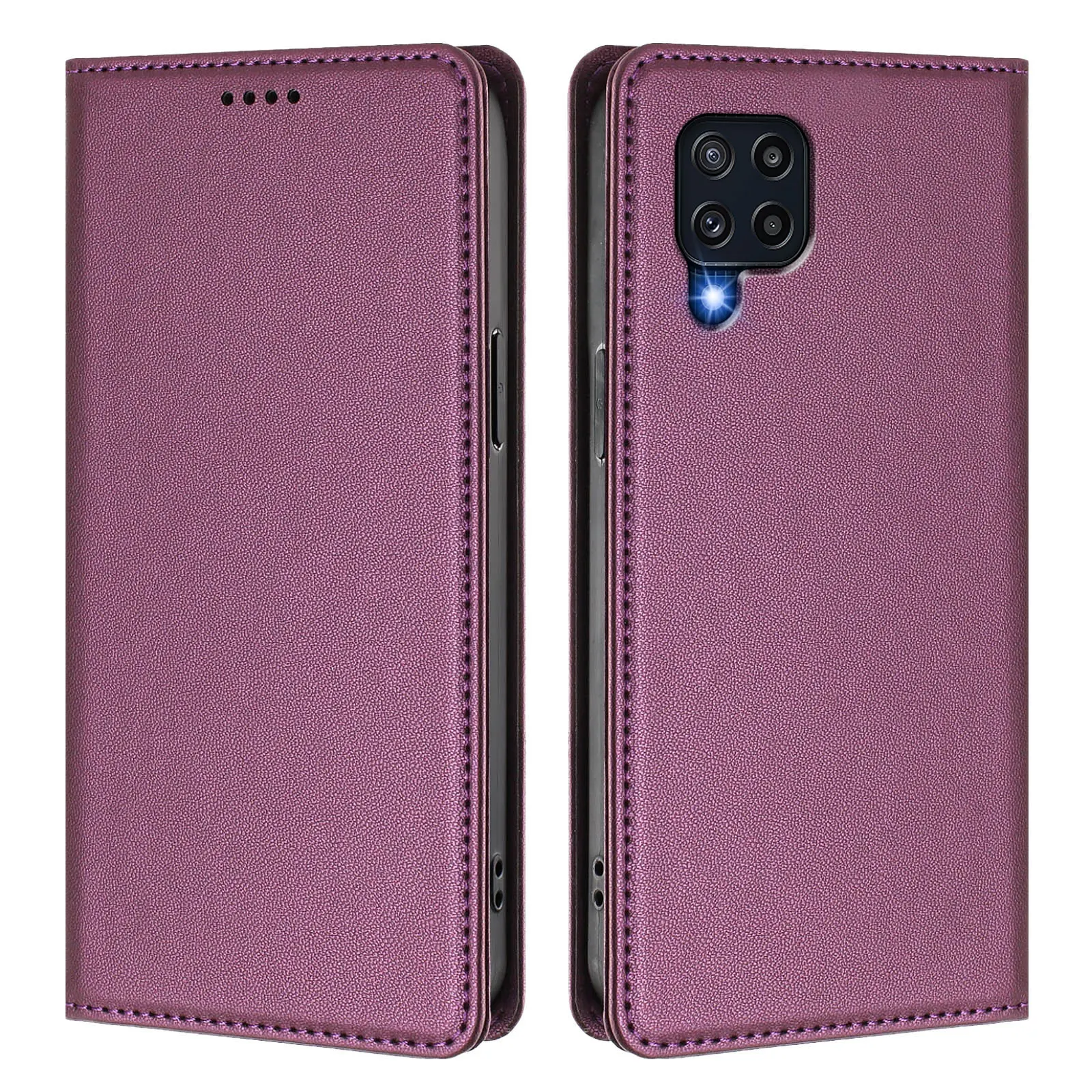 Magnetic Leather Flip Wallet Case, Phone Back Cover for Samsung Galaxy M32 M23 M15 M13 M12 M10s M10 M05 M04 5G 4G