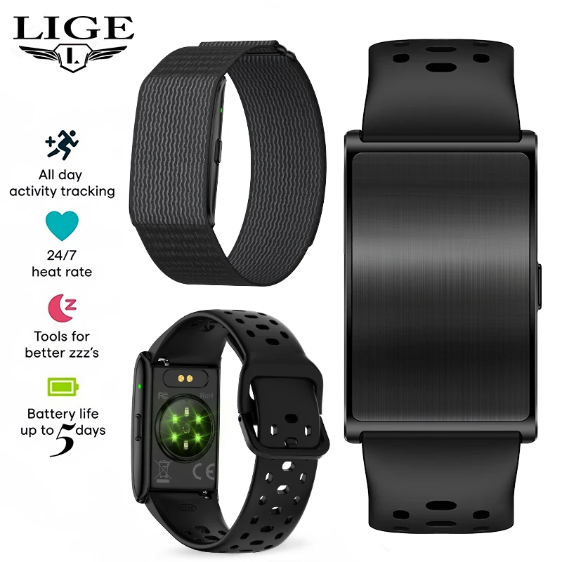 LIGE Bracelet intelligent hommes femmes AI rapport de santé montre intelligente fréquence cardiaque tensiomètre connexion Bluetooth bande de Sport nouveau