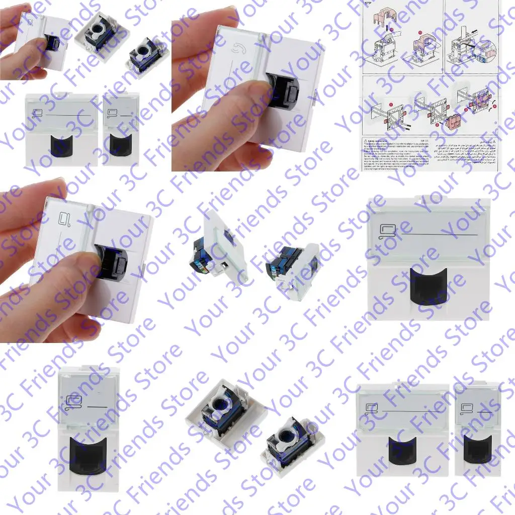 RJ45 Coupler Inline Adapter Keystone, Connector for Cat6 Cable Extender