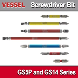 VESSEL Japan Tool GO-SAI Screwdriver Bit Set GS5P and GS14 Series for Phillips and Slotted Screws