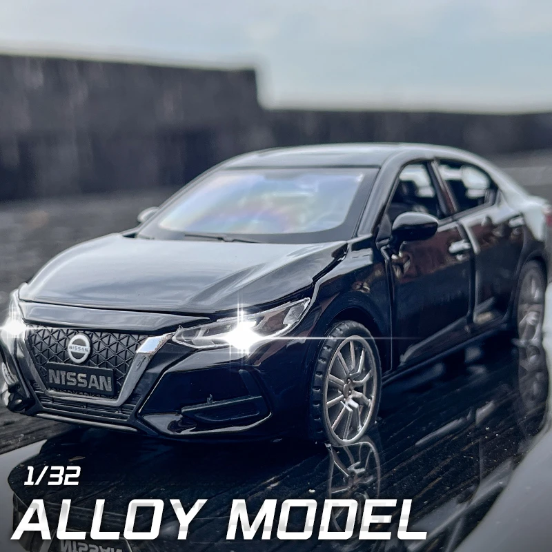 Diecast 1/32 Nissan Sylphy Alloy Car Model Sound Light Collective Children Boys Toys Vehicles Casting Metal Voiture Miniature