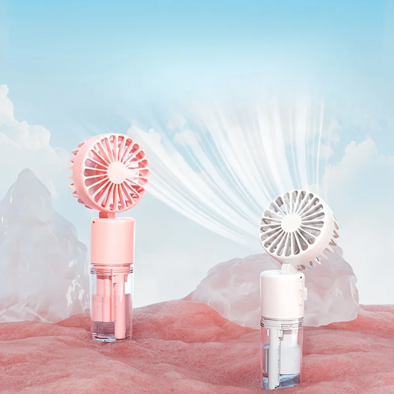 Portable Handheld Mist Fan, Humidifier Personal Cooling Spray With Neck Hanging Design, Foldable Mini Travel Fan, Casual Style