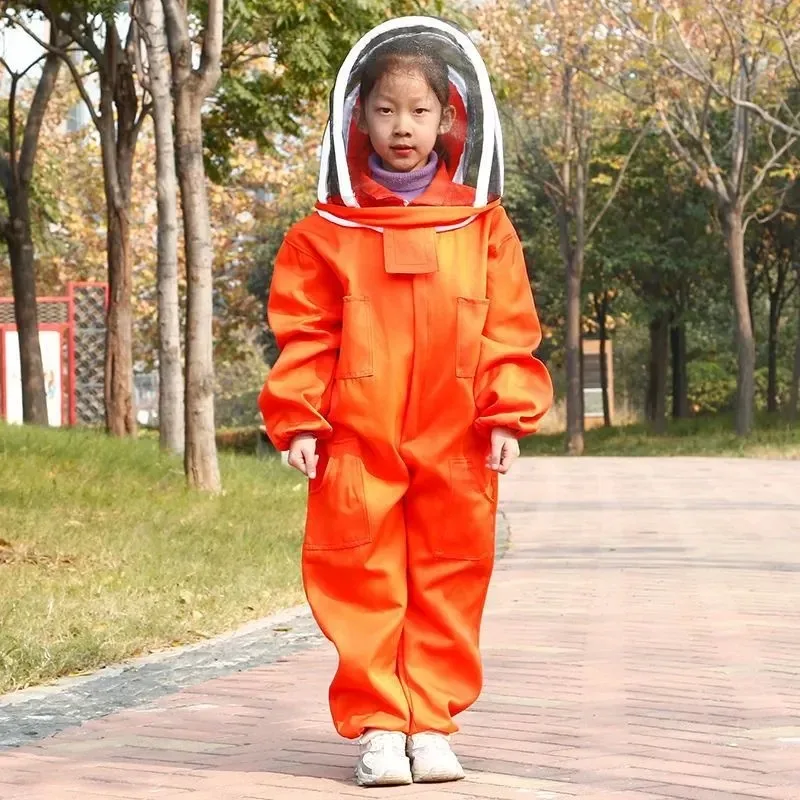 

Kids Beekeeping Jumpsuit Child Anti Bee Clothing Cotton Breathable Full Body Beekeeping Professional Safe for Children Beekeeper