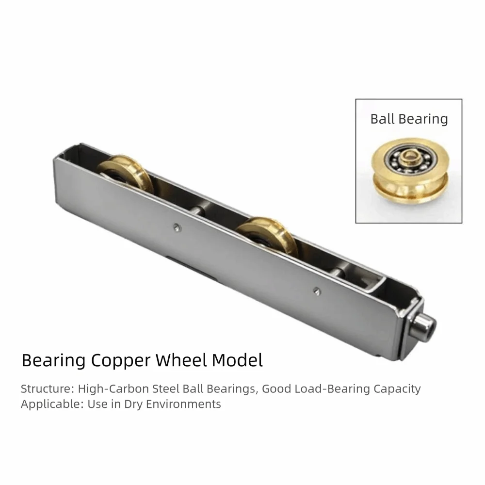 

Дверной раздвижной ролик из нержавеющей стали, двойное медное колесо, бесшумный оконный шкив, подшипниковые ролики, прорезящее колесо