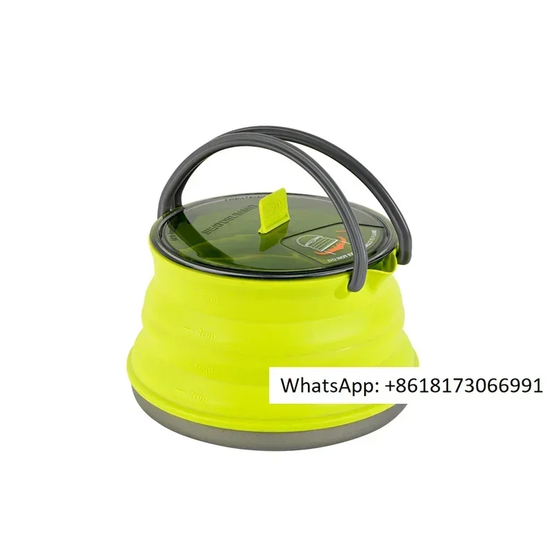SEA TO SUMMIT Outdoor Folding Cookware Stainless Steel Coffee Pot Silicone Camping Wilderness Boiling Pot Set