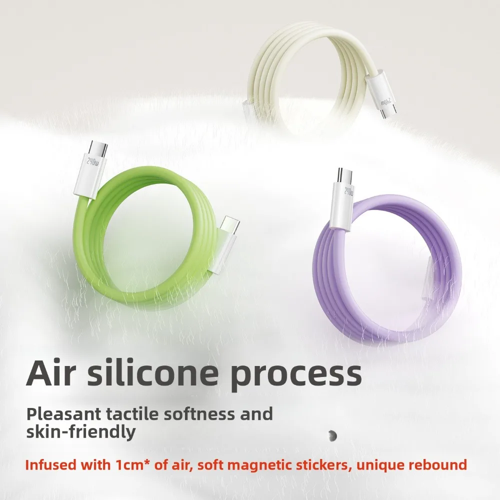 كابل شحن USB-C عالي السرعة بقدرة 240 وات - يعمل مع هواتف Apple وAndroid وأجهزة الكمبيوتر اللوحية وأجهزة الكمبيوتر المحمولة، تصميم متين