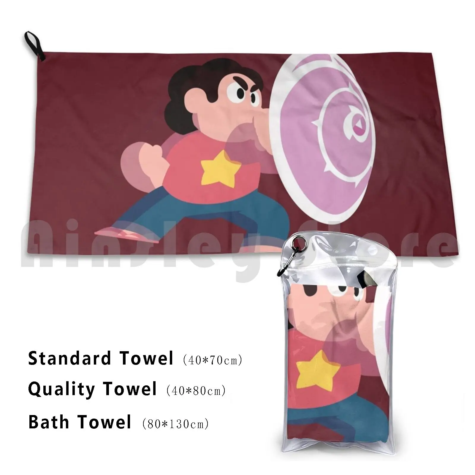 Steven Universe With Shield Custom Towel Bath Towel Steven Universe Su Cartoon Crystal Gem Crystal Gems