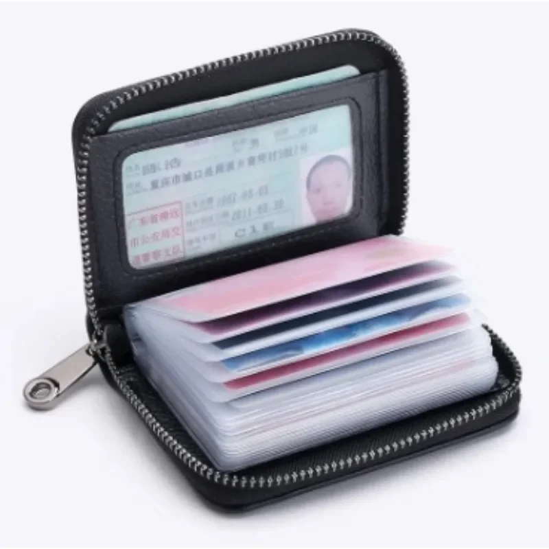 20 Detents Cards Holders PU Business Bank Credit Bus ID Card Holder Cover Coin Pouch Anti Demagnetization Wallets Bag Organizer