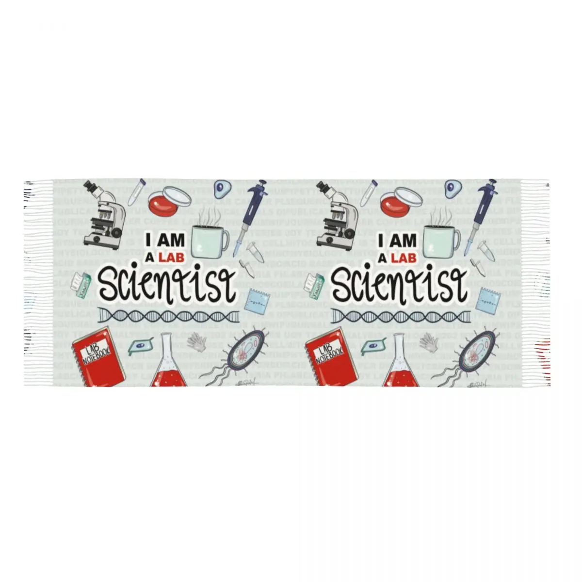 السيدات طويلة أنا عالم الأوشحة النساء الشتاء سميكة الدافئة شرابة شال يلتف العلوم الفيزياء الكيمياء الأحياء وشاح