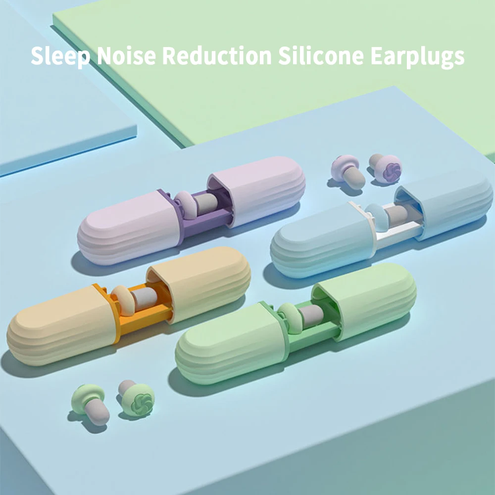 

Sleep Silicone Earplugs Sound Reduction Plug Ear Hearing Protection Clean Anti-Noise Plugs for Travelling Earplugs for Small Ear