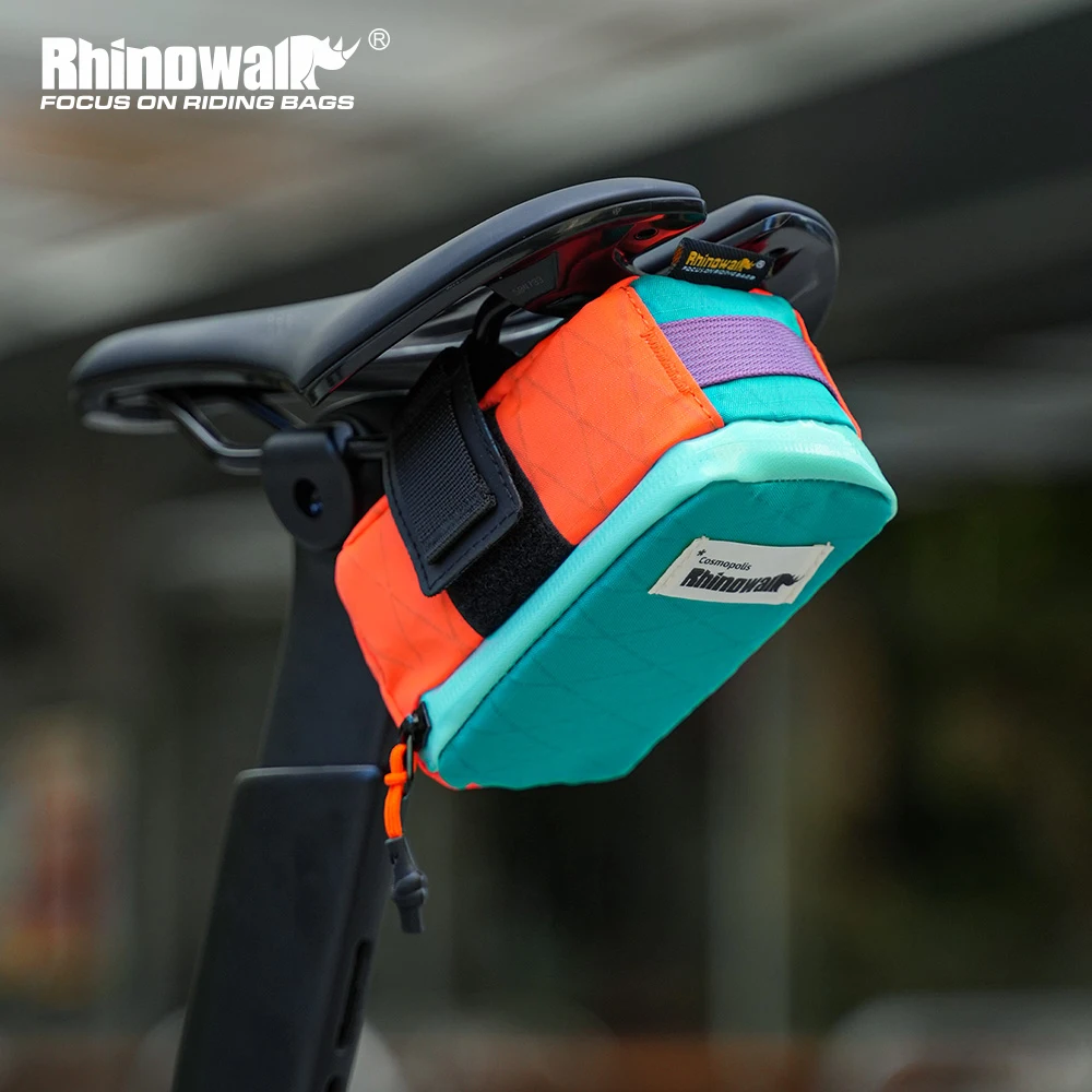Rhinowalk Bike Tail Bag 0.6L Seven Colors Lightweight Bicycle Rear Pouch Tear-Resistant Compact Cycling Accessories Storage Bag