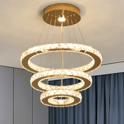 French luxury crystal chandeliers Hall living room Led ceiling lamp pendant ceiling light Room Kitchen Dining table decoration ﻿