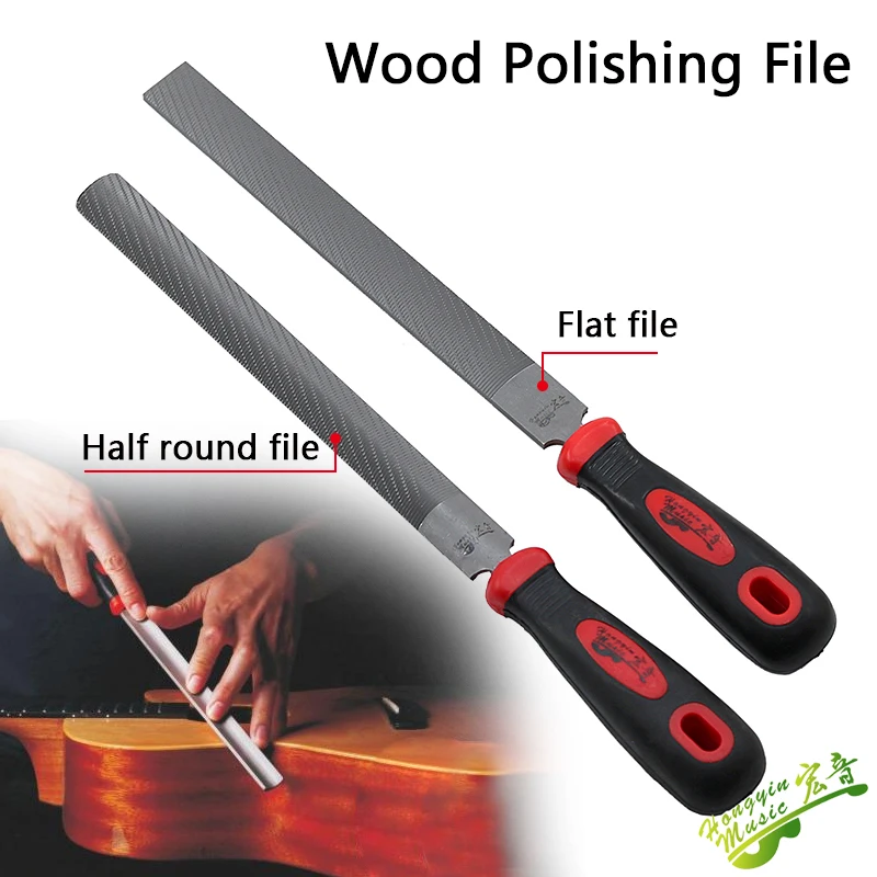 Electric acoustic guitar wood trimming file Shaping file repair tool Sound hole arc-arc trimming file repair tool