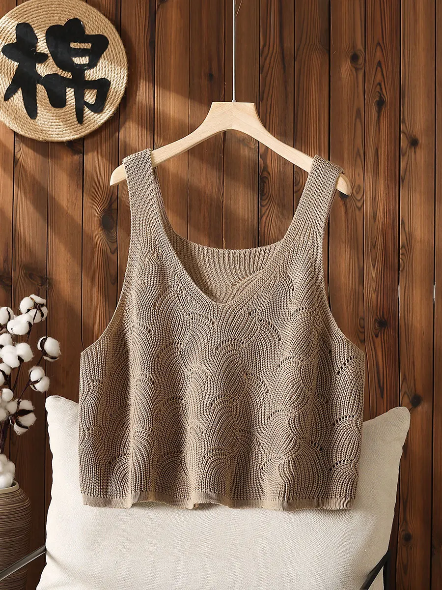 High Quality Oversized V-neck Sleeveless Sweater with Suspender Vest and Vest Paired with New Spring and Autumn Knitted Camisole