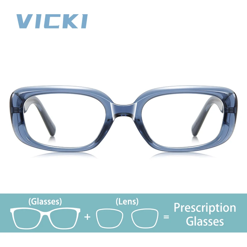 

VICKI Ретро и элегантные овальные очки для мужчин и женщин. Настраиваемый рецепт. Очки с защитой от синего света Мультифокальные LS034