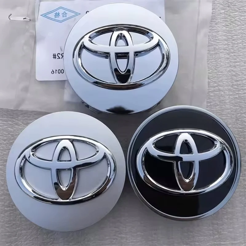 4 قطعة محور عجلات السيارة مركز قبعات حافة يغطي لتويوتا كورولا بريوس يارس Rav4 CHR Aygo هايلكس رايز كامري سيينا فينزا أكوا أفالو