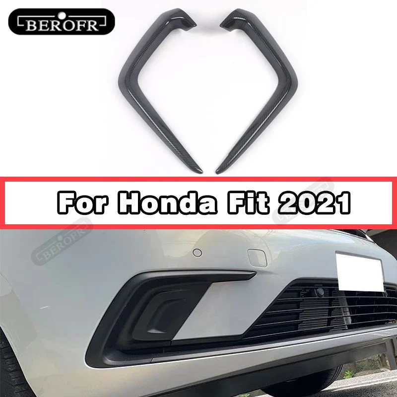 

Front Bumper Lip Fog Light Wind Knife For Honda Fit Front bumper Wind Knife Car Fog Light Grille Hoods Trim 2021