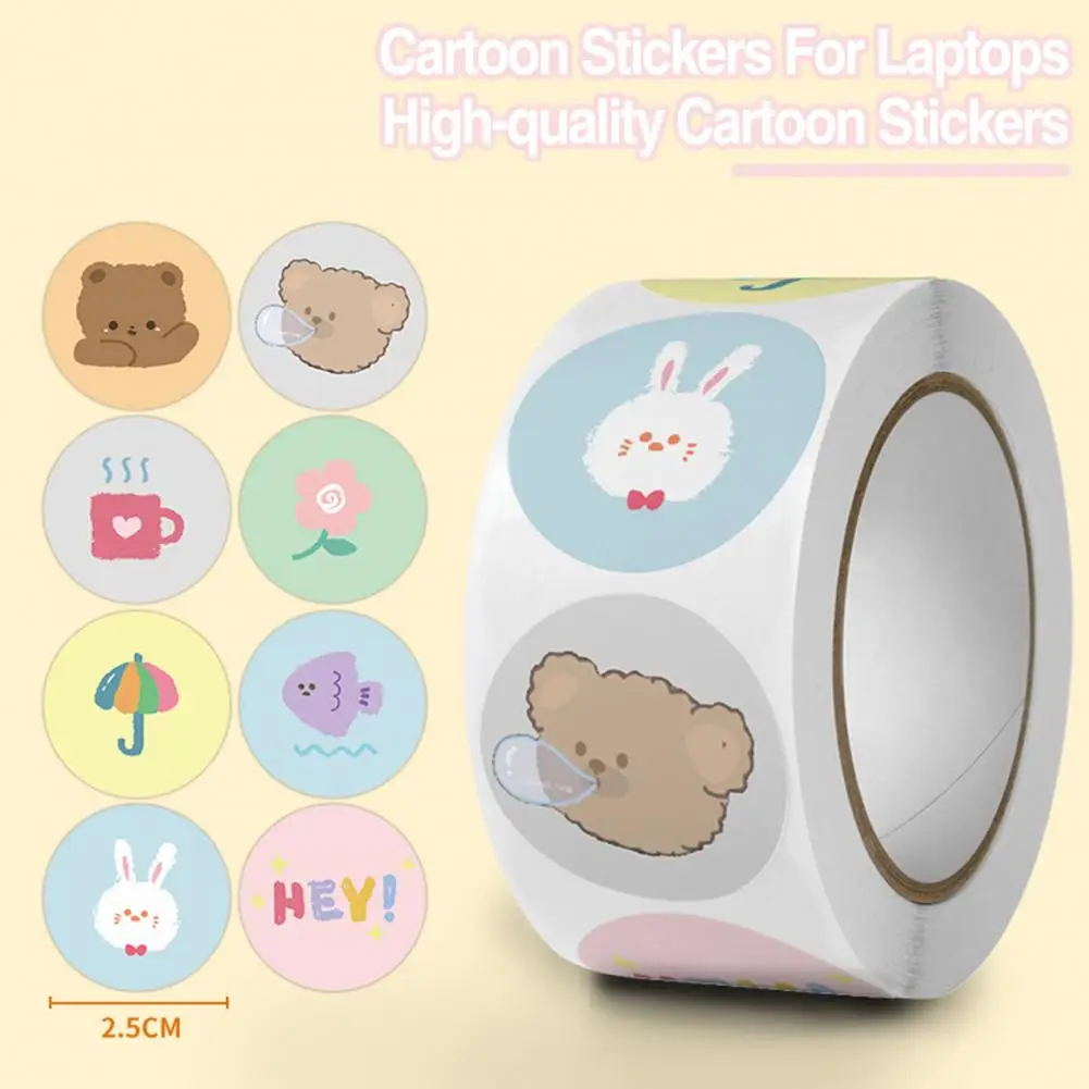 Adesivi per cartoni animati per Laptop Cute Anime Bear Rabbit Stickers fai da te Vinyl Art per Scrapbooking Laptop Water Bottle Fun for kids