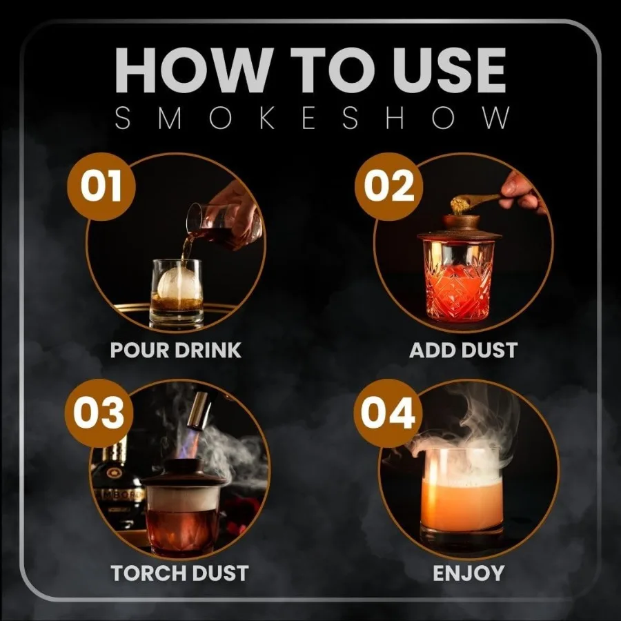 ชิปไม้พรีเมียมจากไม้วอลนัทสำหรับรมควันค็อกเทล บรรจุในกระป๋องขนาด 4 ออนซ์ 1 กระป๋อง เหมาะสำหรับวิสกี้และโอลด์แฟชั่น เคลือบด้วยสารธรรมชาติที่ปลอดภัยสำหรับอาหาร