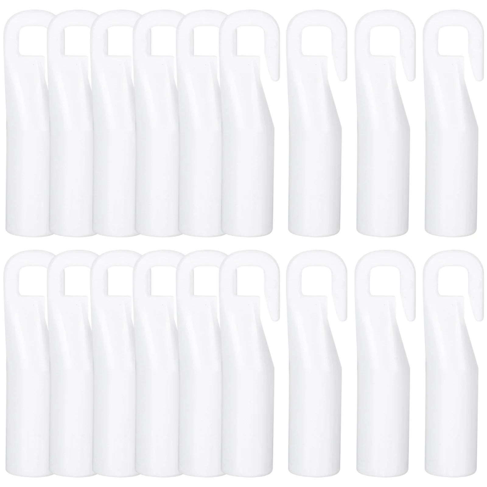 20 Pcs Hook White Wand Caps Repair Replacement Curtain Tip Hooks Window Opener Pole