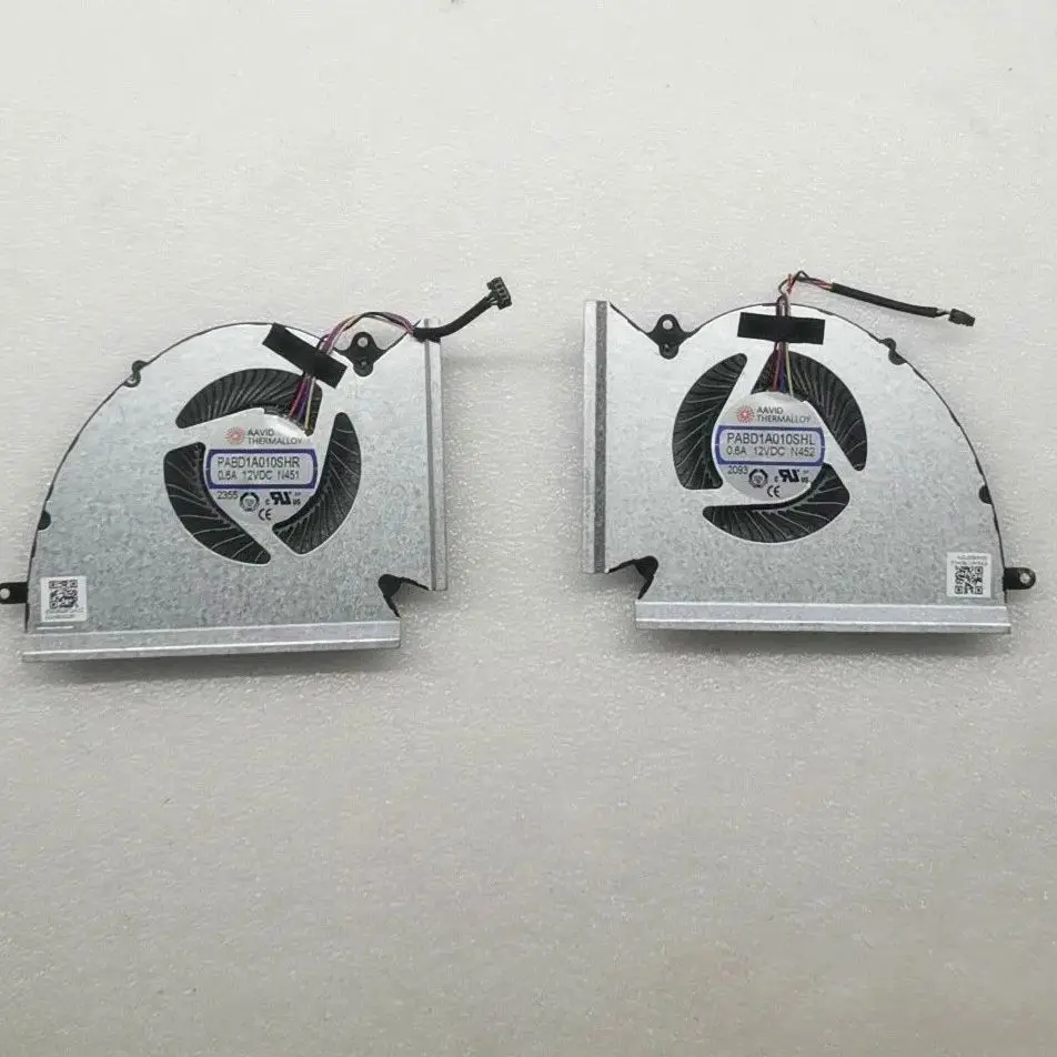 Laptop CPU GPU Cooling Fan For MSI GP76 Leopard GE76 Raider Notebook PC Fans Cooler Radiator PABD1A010SHR N451 PABD1A010SHL N452