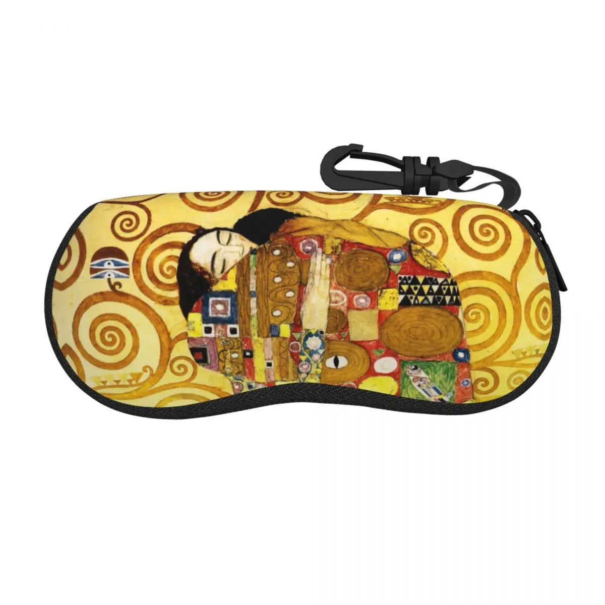 

Custom Gustav Klimt The Embrace Sunglasses Soft Case Neoprene Zipper Painting Art Shell Eyeglass Case Protective Box For Glasses