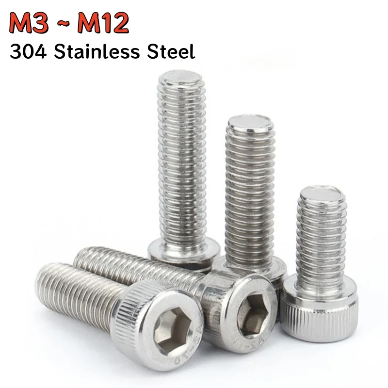 M3 M4 M5 M6 M8 M10 M12 304 Stainless Steel Nail Inverse Tooth Hex Socket Screw Reverse Thread Left Hand Bolt