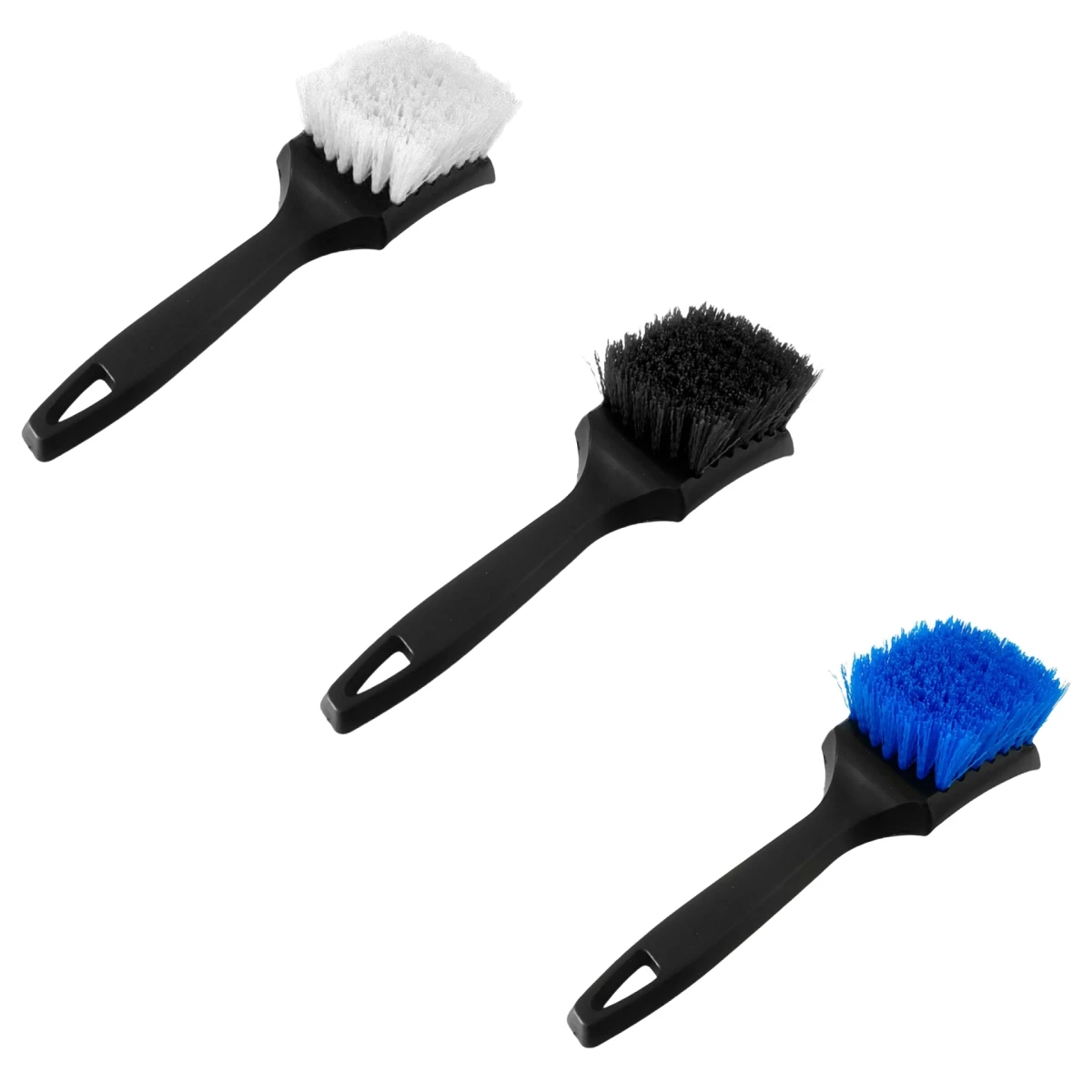 Car Tire Brush Black Bristled Wheel Hub Cleaning Brush Multifunctional Wheel Hub Steel Ring Foot Pad Fabric Cleaning Brush