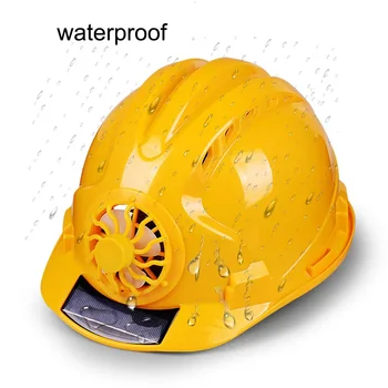 ABS Material Proteção Cap, Alimentado por painéis solares, Outdoor Work Safety Helmet, Workplace e Workplace