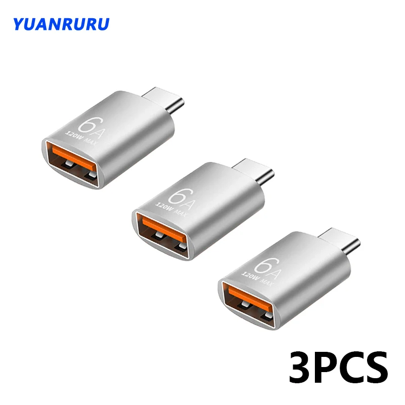 USB 3.0 Type-C OTG Adapter Type C USB C Male To USB Female 6A Fast Charging Data Transfer For PC Laptop Xiaomi Samsung Adapter