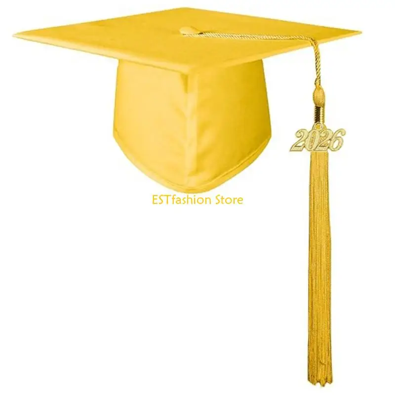 Y5GC Classical 2026 Graduation Cap with Comfortable Cloth Suitable Various Occasions Adult Ceremonies