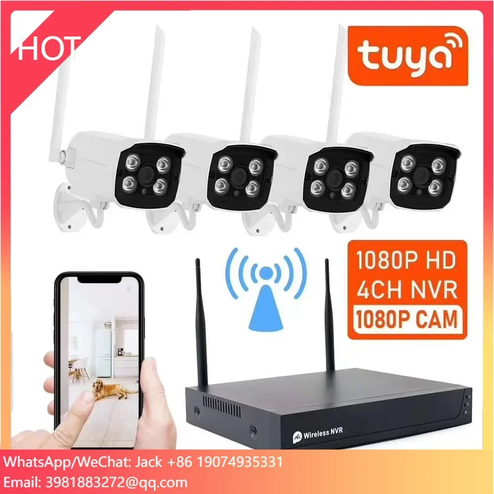 

RSH Tuya APP H.265 4CH 1080P HD NVR Wireless Camera System IP Camera Wifi CCTV Camera