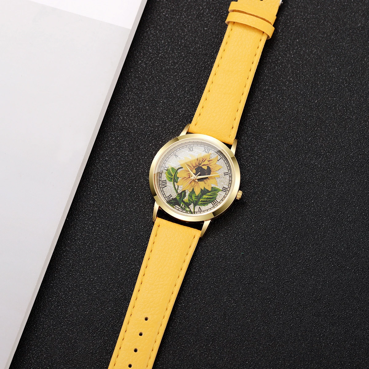 Fashion Flower Roma Dial Women Wristwatch Casual Leather Strap Quartz Watches For Ladies Clock Reloj Mujer（Without Box） image 5
