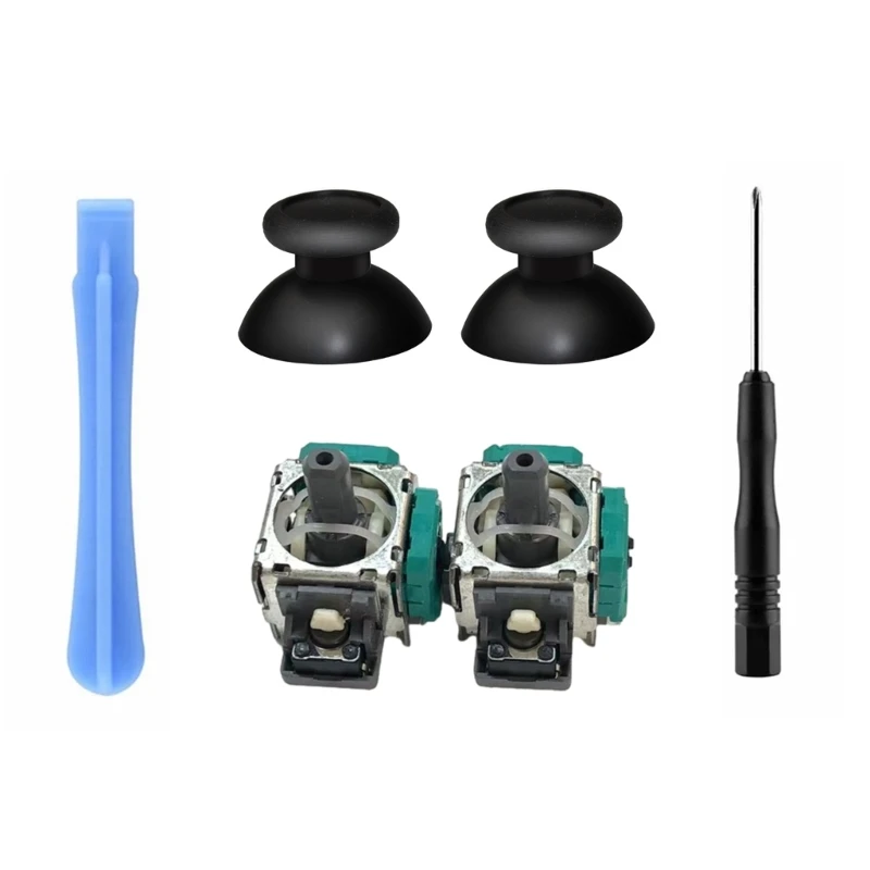 نينتندو سويتش برو المراقب المالي ، عصا التناظرية ثلاثية الأبعاد ، 3 دبوس وحدة الاستشعار ، الجهد مع قبعات ThumbSticks ، إصلاح أجزاء ، 1Set