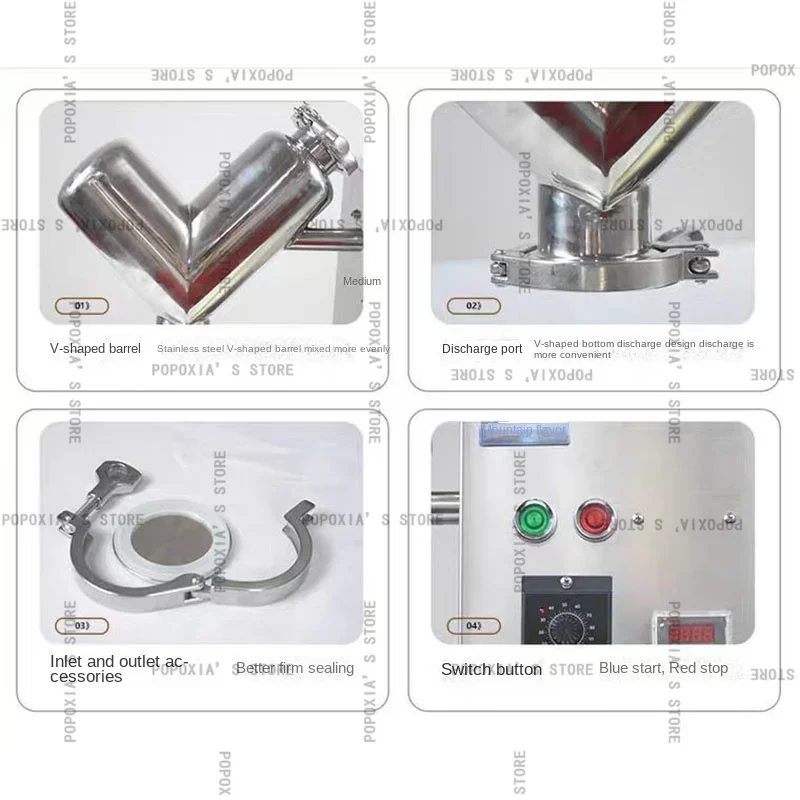 Teaching Laboratory VH-2 Small Mixer V-type Experimental Material for Food Processing Raw