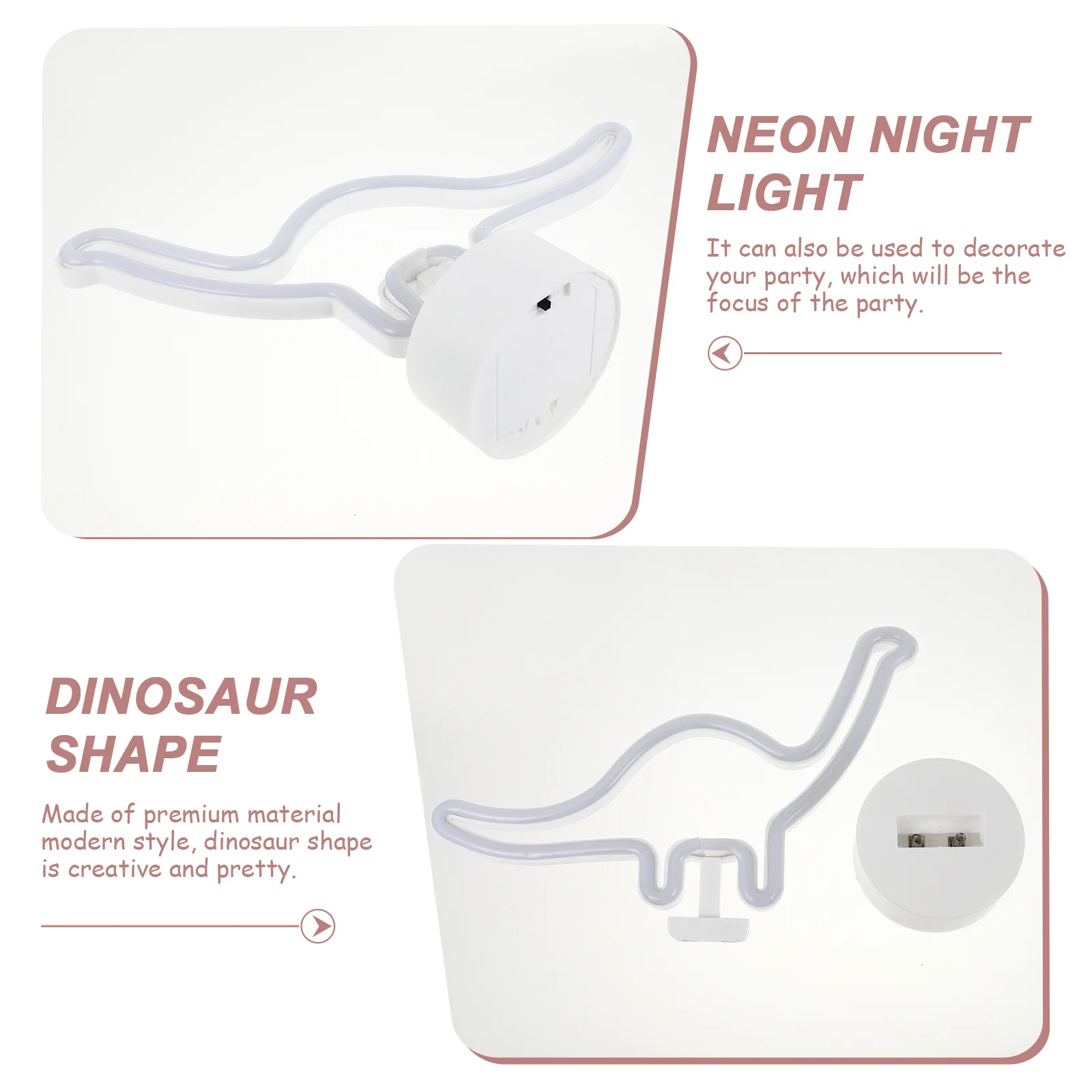 ديناصور شكل LED مصباح النيون الإبداعية الحديثة نمط ضوء الليل للمنزل الطرف الديكور سطح المكتب استخدام ديناصور مصباح النيون #1