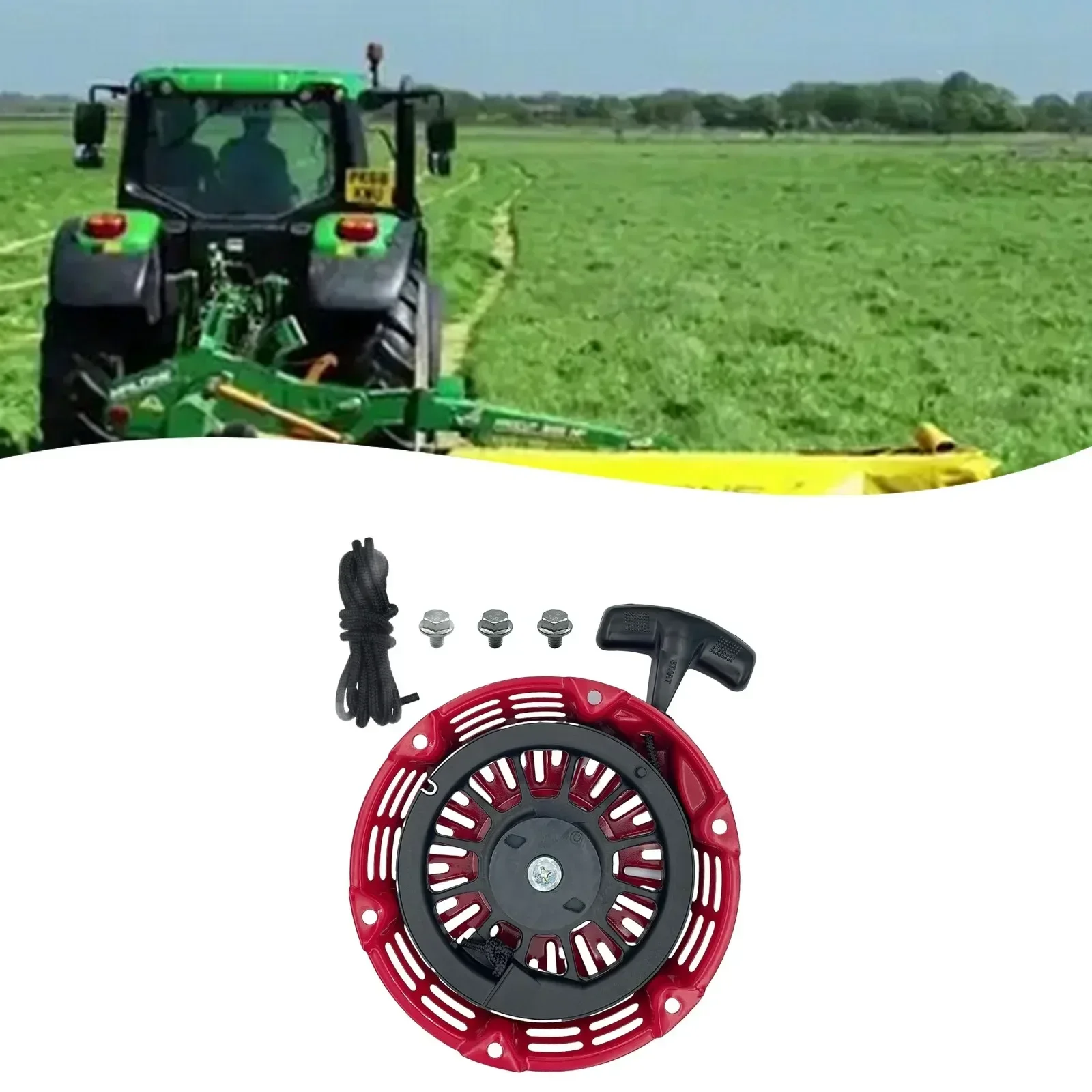 

Комплект тяговой веревки, как показано на рисунке. Стартер с возвратным воздействием включает болты. Полный комплект сборки. Изогнутые стальные лапки. Замена прямой посадки.