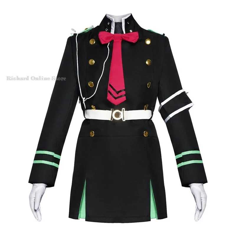 2025 22 Shinoa أنيمي زي الملابس شعر مستعار موحدة تأثيري معركة فستان الزي اليومي حفلة الهالوين امرأة Hiiragi