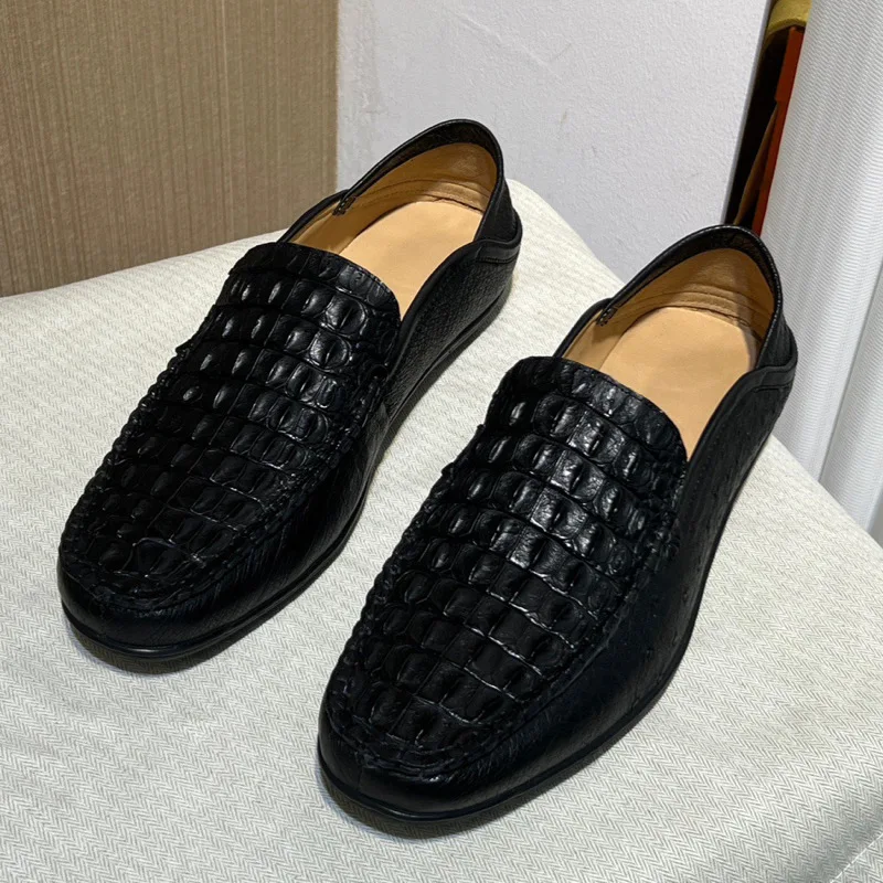 

Spring Autumn Men Loafers Genuine Leather Comfort High End Driving Shoes Slip-on Flats Luxury Fashioner Shoes Zapatos