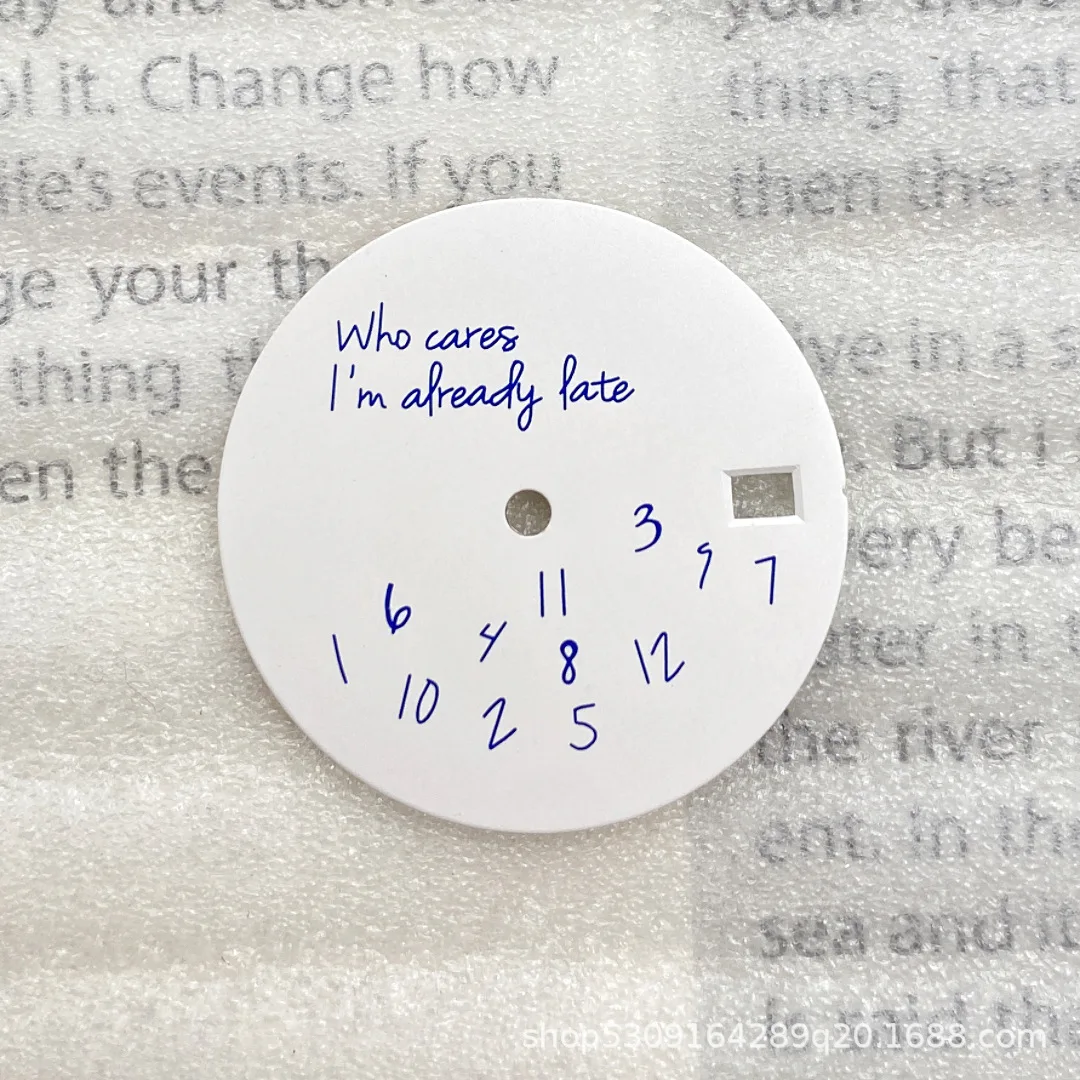 Fai da te Oyster Data Calendario Personaggi Quadrante Nessun puntatore Orologio Accessori di ricambio 28,5 mm adatto per NH35 NH36