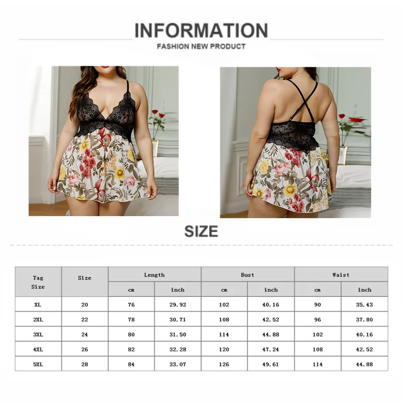 Printed Pajamas Summer Women\'s Sleepwear Female Lingerie Sexy Spaghetti Strap Satin Lace Sleepwear Nightwear Pyjama Nightdress