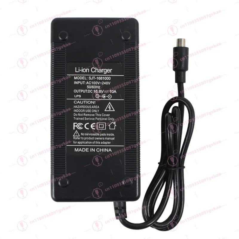16.8V 10A Lithium Battery Fast Charger 14.8V 15V 10A DC Connector for 4S 14.4 Volt Li Ion Solar System RV Fast Charger EU/US Plu