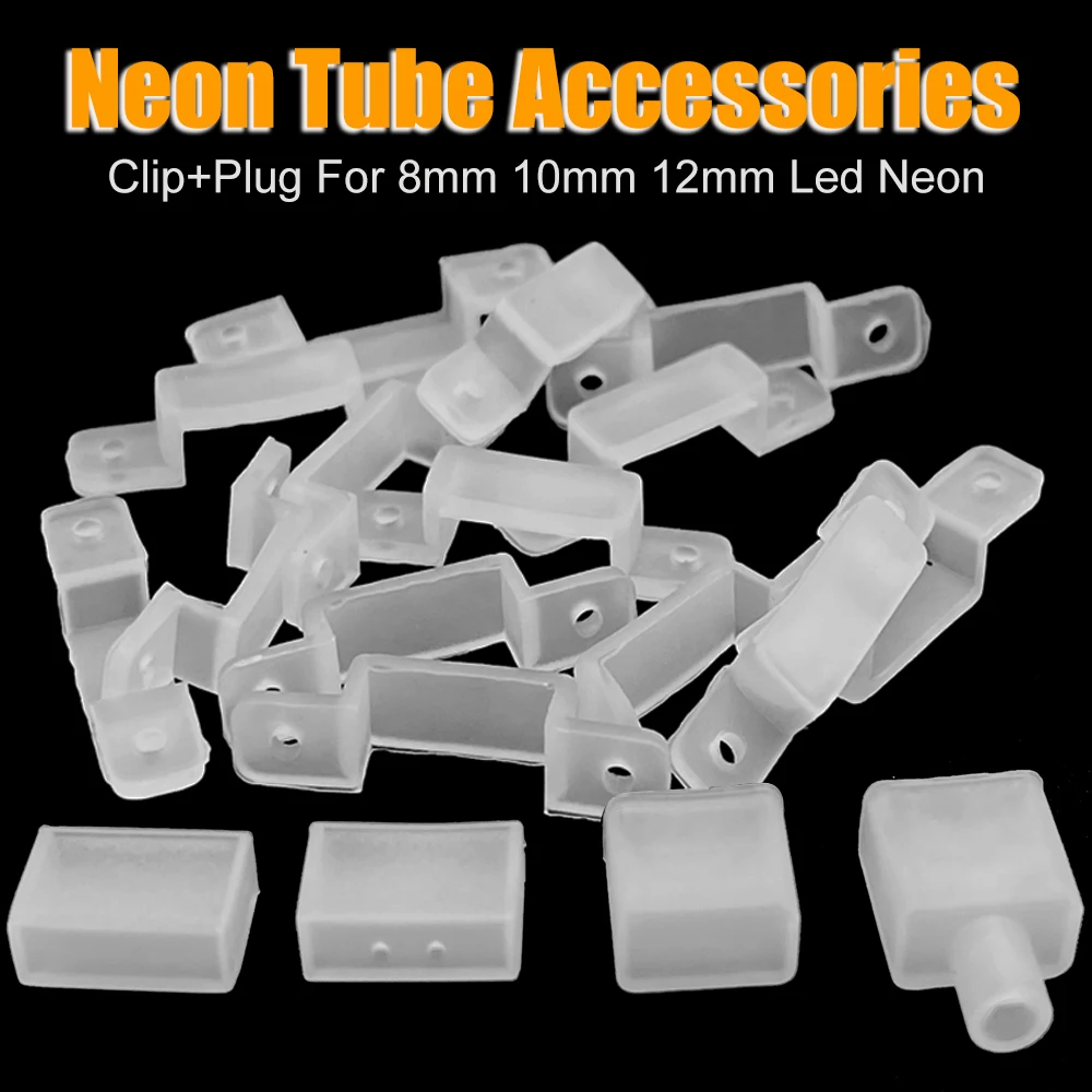 

Silicone Plug Fixed Clip High Quality Accessories Connector Holder For 8/10/12mm WS2812 LED Strip Light Silica Gel Soft Tube