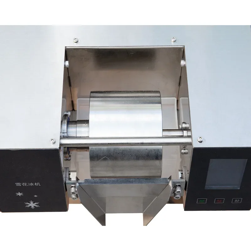 Commercial Stainless Steel Fully Automatic Ice Maker Snowflake Machine Cold Drink Ice Cream High Capacity Equipment