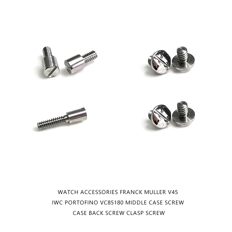 2PCS Watchs Accessories  For Franck Muller V45 IWC Portofino VC85180  Middle Case Screw  Case Back Screw Clasp Screw